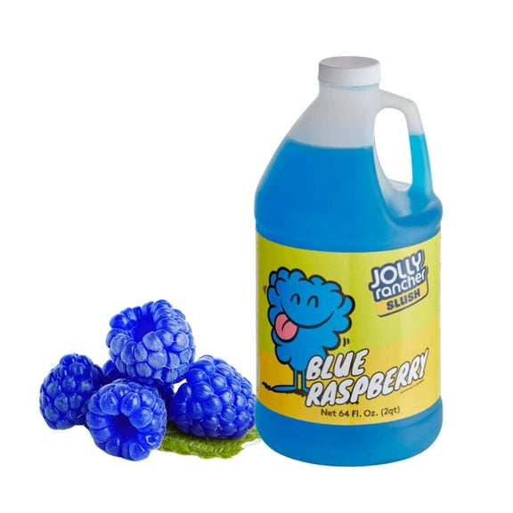 Jolly Rancher Blue Raspberry Slushy Syrup 5:1 - Bulk Food Service Concentrate, 64 oz