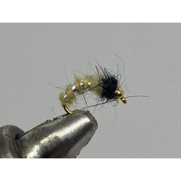 One Dozen (12) - Beadhead Caddis Larva - Tan - Nymph