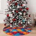 thumbnail image 5 of Sikiie Colorful Hawaii Palms 30-48 inches {designName} Print Christmas Tree Skirt Snowman Xmas Tree Skirt with Edge Christmas Decorations for Holiday Party36", 5 of 7