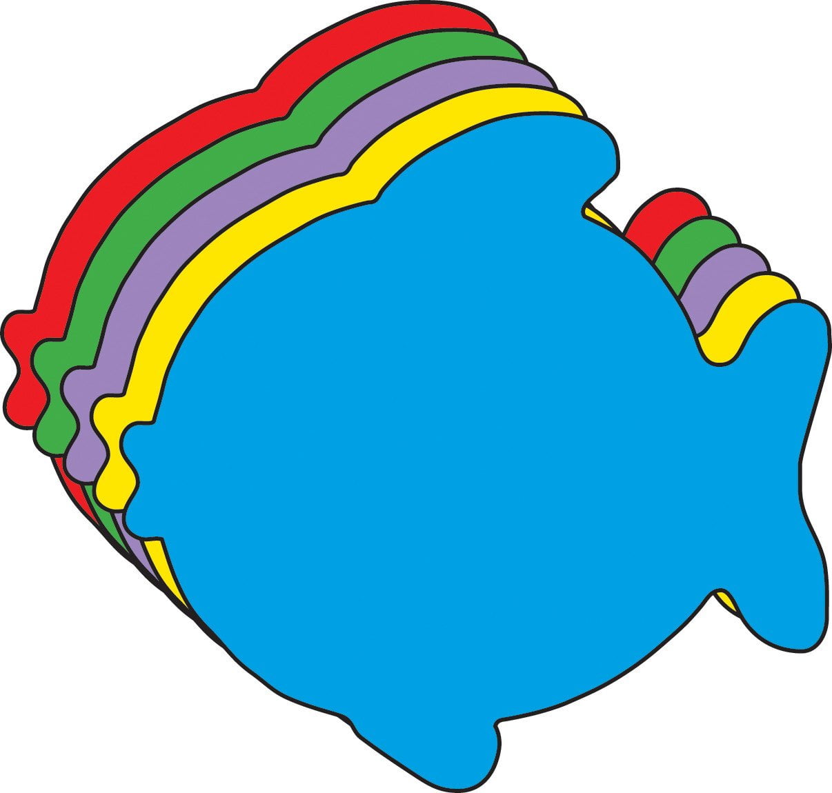 Fish Foam Assorted Color Creative Cut-Outs- 3”