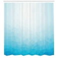 thumbnail image 3 of Ambesonne Blue Shower Curtain, Triangular Ombre Effect Image, 69"Wx84"L, Blue Pale Blue, 3 of 3