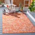 thumbnail image 2 of SAFAVIEH Courtyard Isolde Abstract Indoor/Outdoor Area Rug, Orange/Ivory, 2' x 3'7", 2 of 6