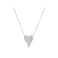 thumbnail image 3 of Rachel Koen Pave Diamond Heart Pendant Necklace 14K White Gold 0.43Cttw, 3 of 7