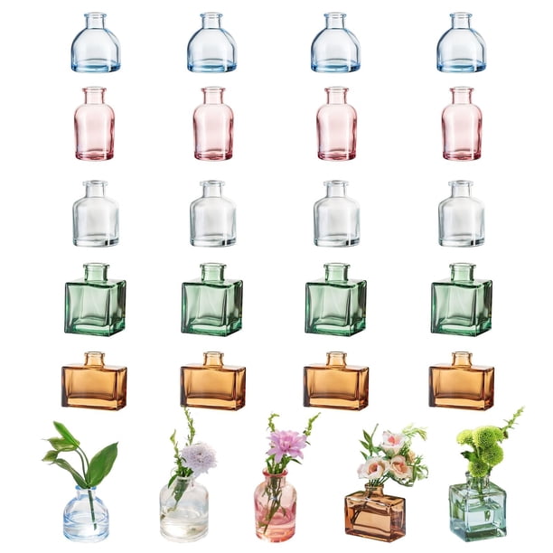 Jarrones para centros de mesa Vase Glasseam Mini Bud, juego de 20