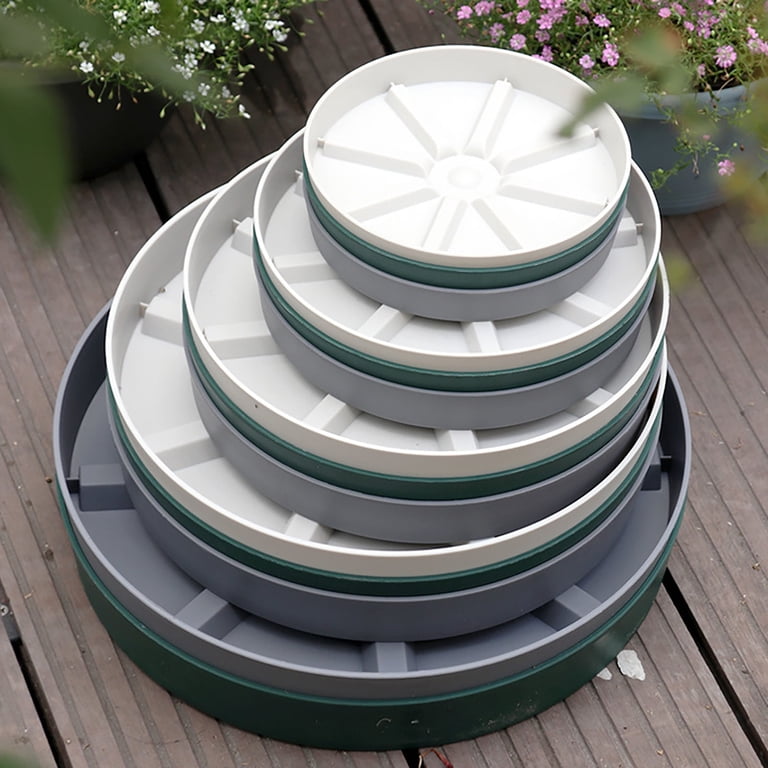 Garloy Plant Water Tray,Plant Drip Tray,Plant Pan,Planter Tray,Plastic  Plant Saucer For Indoors,Plant Dishes To Catch Water,Durable Plastic Flower  ...