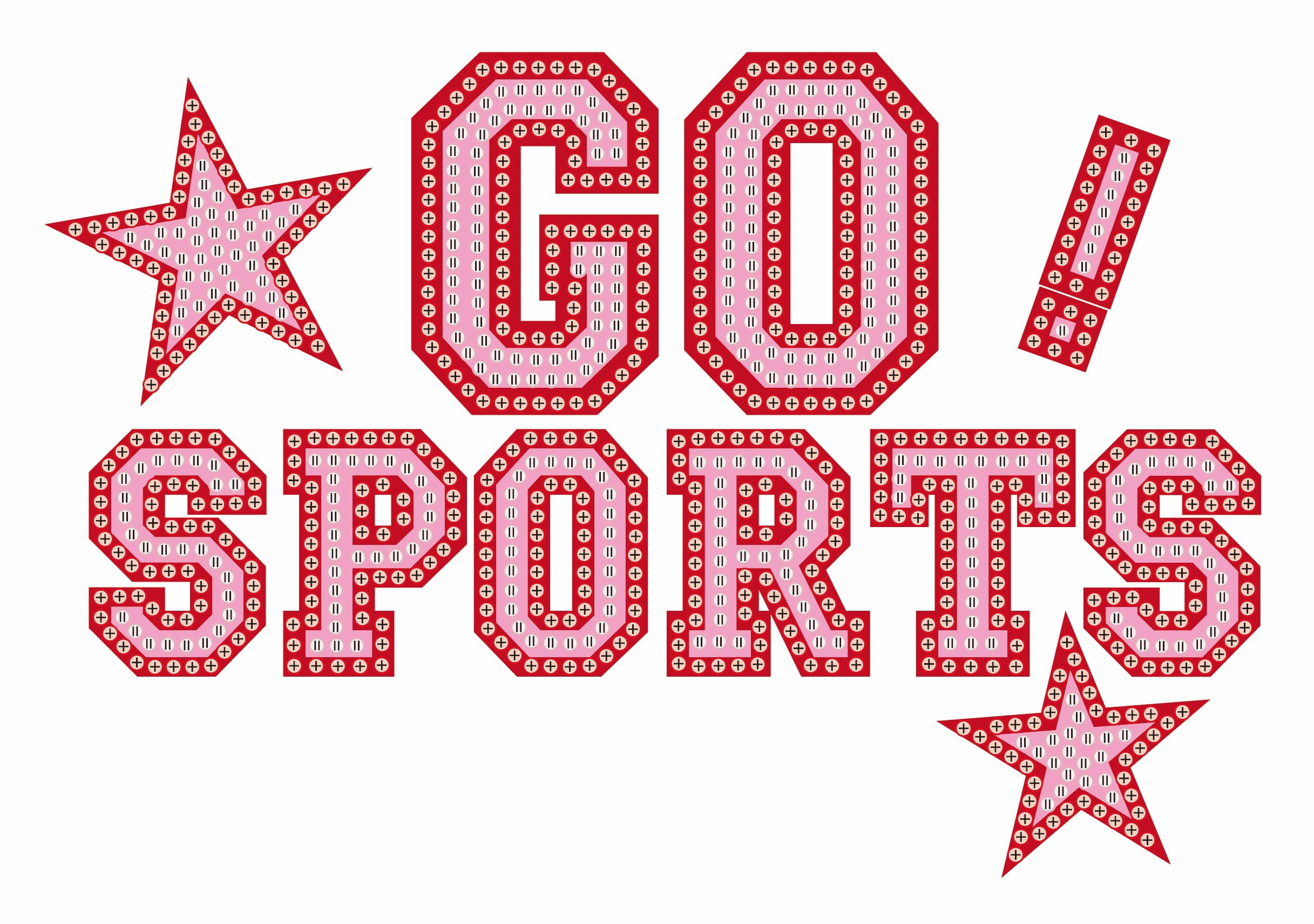 DIAMOND DOTZ® Pink Sports Iron-On 'N' Dot Transfer