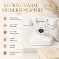 thumbnail image 4 of RDYMONKEY Retro Audio Guest Book Phone for Weddings, Parties - Record Custom Voice Messages w/ 8GB SD Card, USB Playback, LED Indicator - Vintage Gift for Anniversary, Birthday, 4 of 8