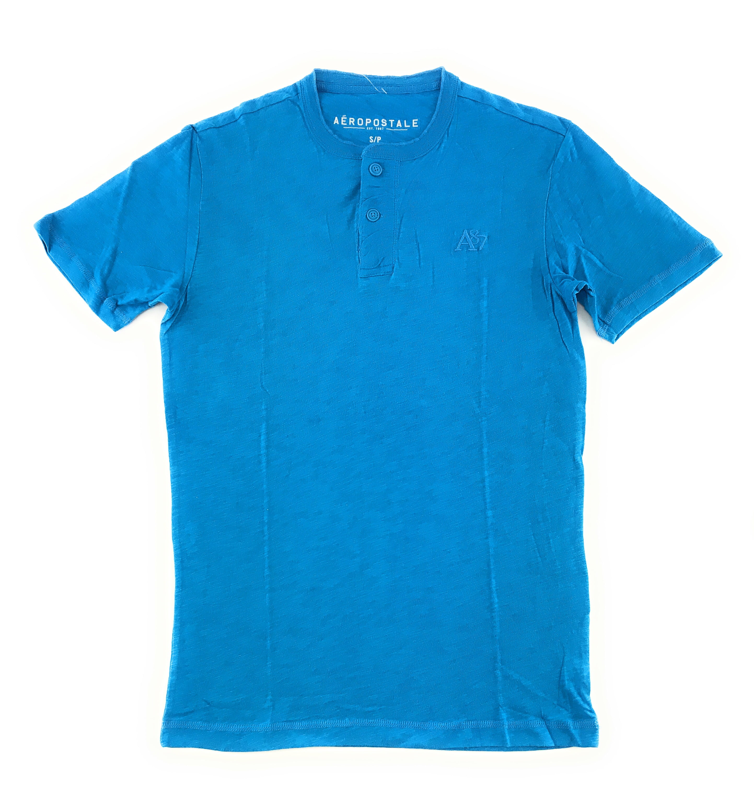 Aeropostale Aeropostale Mens Solid Henley Shirt