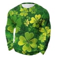 thumbnail image 2 of Camisa Del Día de San Patricio Hombres de Manga Larga de Manga Larga Cuello Redondo Tops Casuales Camisetas Camisetas Ropa para Fiesta Festival Vacaciones Viajes Calle Uso Diario, 2 of 6