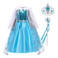thumbnail image 1 of Vestido de princesa Frozen para niñas, disfraz de reina de la nieve, fiesta de Elsa, tul con lentejuelas Fivean unisex, 1 of 2