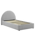 thumbnail image 3 of Resort Arched Round Twin Platform Bed in Heathered Weave Light Gray, 3 of 9