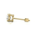 thumbnail image 2 of TimeLe$$ Classics 0.50 Carat TW Lab Grown Round Cut Solitaire Diamond Stud Earrings For Women in 14K Yellow Gold, 2 of 5