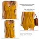 thumbnail image 3 of Mameluco de verano Ticfox sin mangas cuello en V piernas anchas cortas color puro amarillo S, 3 of 4