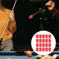 thumbnail image 3 of Red 20 Pcs Cue Stick Billiards Balls Biliard Tip Shaper Rod End Protectors Pool Protecting Cover Part, 3 of 6