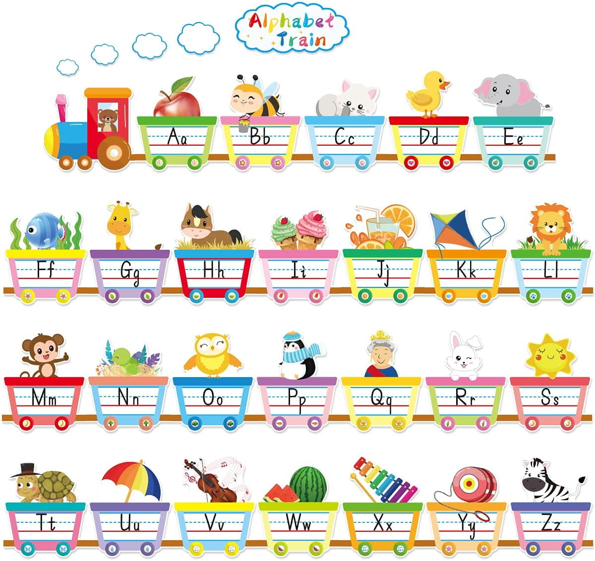 Buy Alphabet Train Bulletin Board Set Animals Alphabe vrogue.co