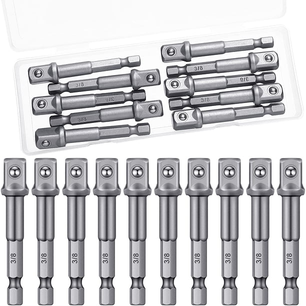 Adaptador de impacto de enchufe cuadrado para taladros, brocas de extensión