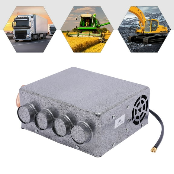 Upgraded of 12V Universal Auxiliary Heater Underdash Heat with Speed Switch for Car or Truck Minivans Excavators Harvesters 4 ports
