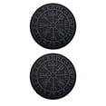 thumbnail image 1 of kowaku 2 Pieces Viking Compass Patch with Hook and Loop Rubber Washable PVC Embroidered black and gray, 1 of 8