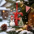 thumbnail image 5 of Cififendec Christmas 26‑Letter Acrylic Hanging Ornaments, Snowman Alphabet Pendant Decor for Xmas Tree Gift Bag Window Holiday Decor, 5 of 6