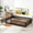 Expresso, variant on Twin Floor Bed Frame with Wood Slats, Fence & Small Door, Pinewood Montessori Floor Bed for Girls and Boys,Light Espresso