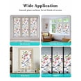 thumbnail image 6 of Window Privacy Film Spring Floral Birds Stained Glass Window Film Decorative Sun Block Window Cover Watercolor Birds Chic Flowers Window Clings Static Adhesive Sticker for Bathroom 23.6"x59", 6 of 7