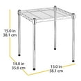 thumbnail image 7 of Whitmor Supreme Stacking Adjustable 15"W x 14"D x 16"H 1-Shelf Freestanding Shelves, Chrome, For Adult Use, 7 of 7