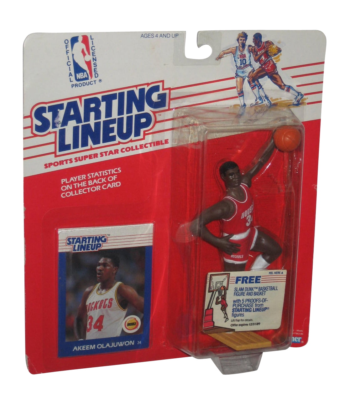 NBA Basketball Starting Lineup (1996) Hakeem Olajuwon Kenner Figure - Walmart.com - Walmart.com
