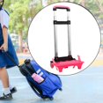 thumbnail image 6 of funtasica Backpack Hand Truck Backpack Trolley Telescopic Rod, Portable, Compact, Wheeled Cart Luggage Cart for Shopping Travel Office , Pink 2 Wheel Pink, 6 of 8