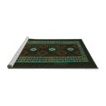thumbnail image 2 of Ahgly Company Machine Washable Indoor Square Southwestern Turquoise Blue Country Area Rugs, 3' Square, 2 of 4