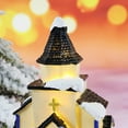 thumbnail image 4 of Christmas Resin Scene Village Houses Town with Warm White LED Light Battery Operate Christmas Ornamnet, 4 of 6
