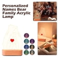 thumbnail image 2 of Personalized Names Bear Family Acrylic Lamp 2-6 Names O8I7, 2 of 7