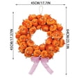 thumbnail image 3 of Cadancy Artificial Pumpkin Wreath Fall Harvest Front Door Hanging Bow Knot Thanksgiving Halloween Seasonal Home Decoration Outdoor Indoor Autumn Farmhouse Porch Wall Decor, 3 of 7