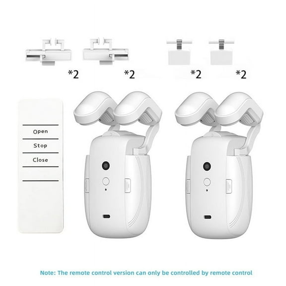 Dual Smart Curtains Robot Roman Rod Track/T/U-Rail Tracks Automatic Curtain Opener Remote Control Curtain Motor