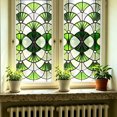 thumbnail image 5 of Vintage Geometric Glass Window Privacy Film, Glass Window Film for Bathroom & Front Door, Static Cling Decorative Window Stickers Day and Night Privacy Sun Heat Blocking,17.7"x39.4", 5 of 7