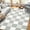 Gray, variant on Geetinfly 2inx6in Runner Rug Modern Geometric Rug Checkered Print Runners Non-Slip Bedroom Rugs for Laundry Room Kitchen Black