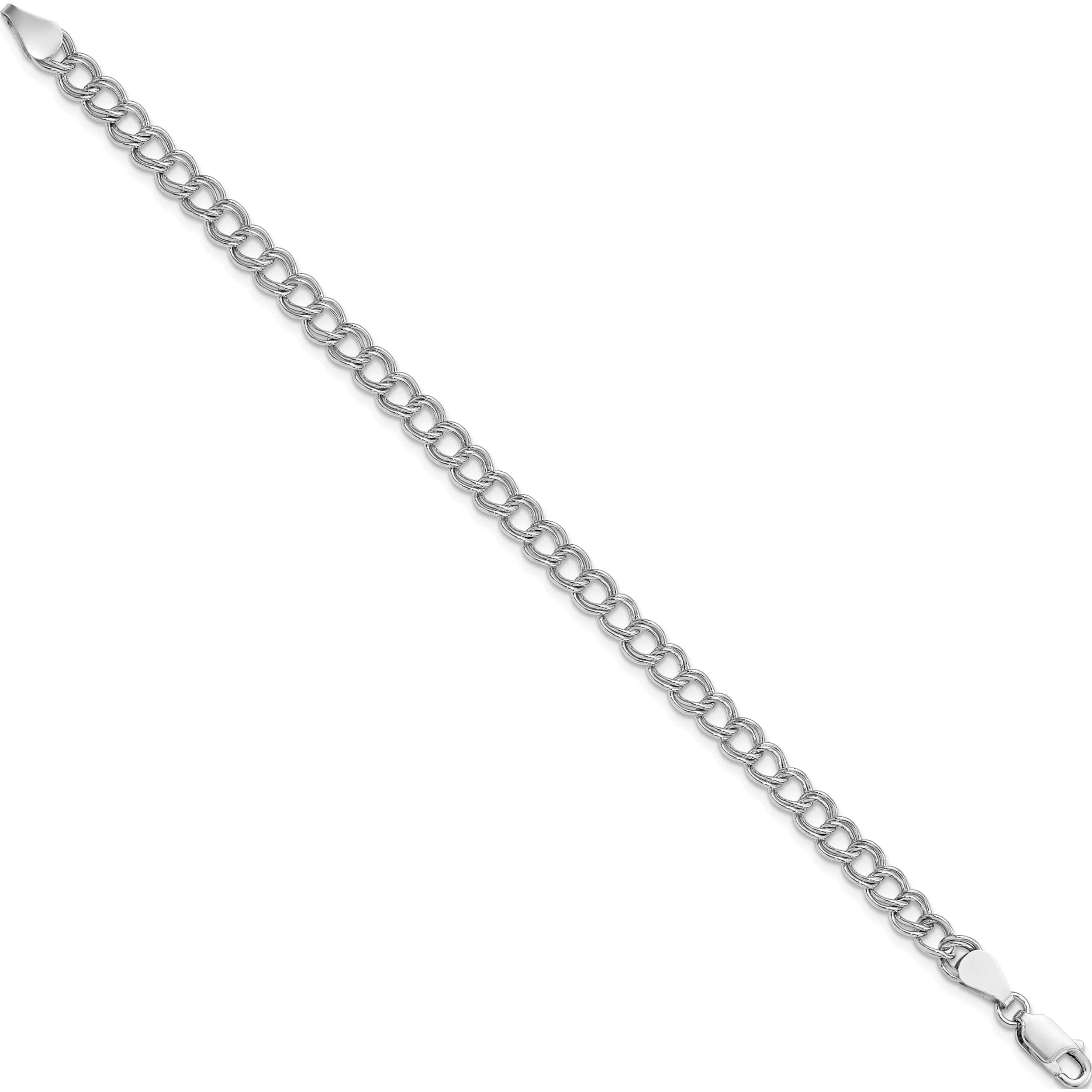 Sterling Silver Amore La Vita Rhodium-Pl Polished 8 Inch Sterling Silver Amore La Vita Rhodium-Pl Polished 8 Inch