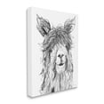 thumbnail image 3 of Stupell Industries Smiling Llama Alpaca Shaggy Hair Scribble Drawing Drawing Print Gallery Wrapped Canvas Print Wall Art, Design by Kamdon Kreations, 3 of 5