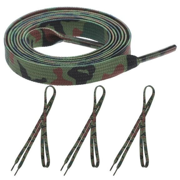 NICEXMAS 2Pairs Camouflage Shoe Laces Replacement Flat Shoelaces for Sneakers Casual Sports Outdoor Use