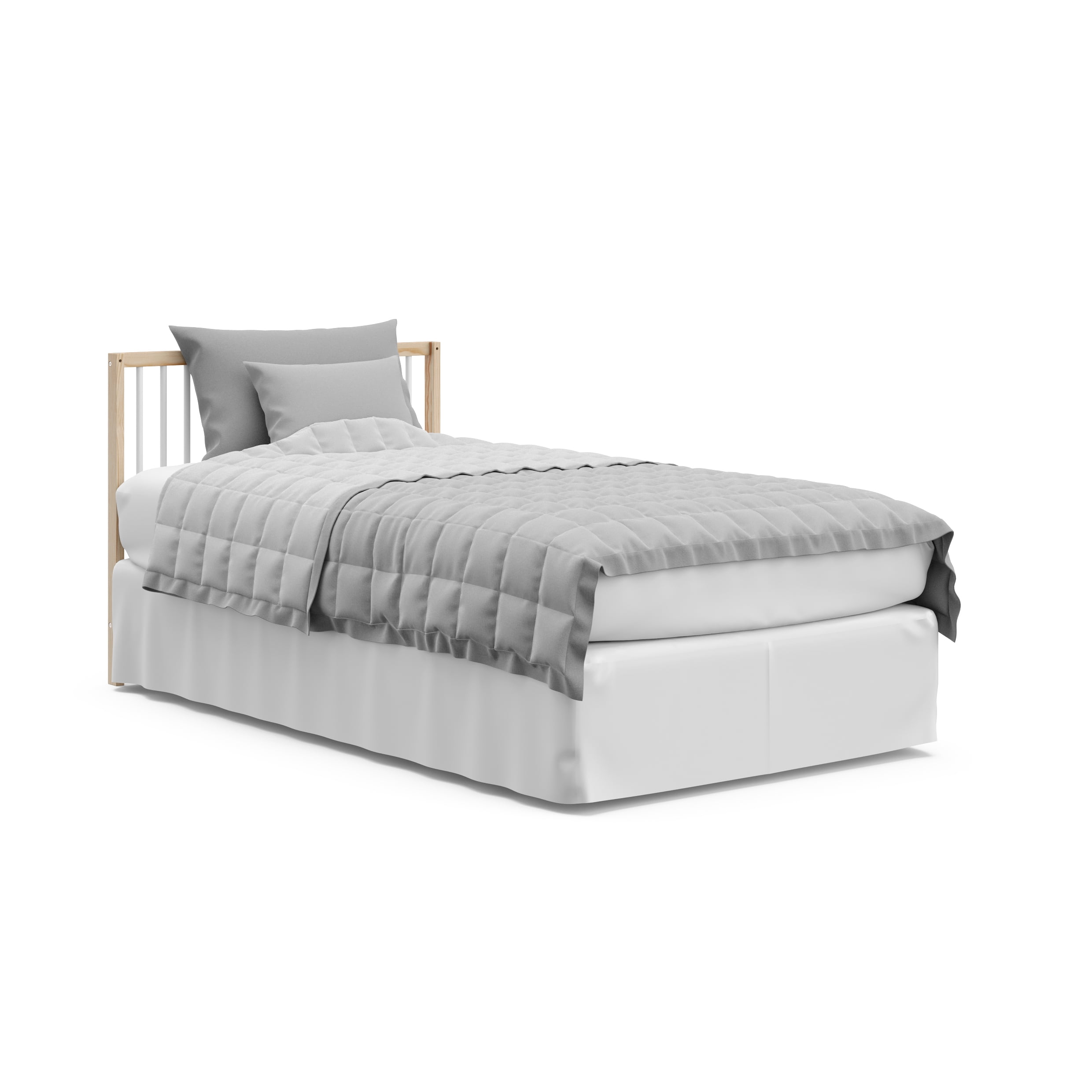 Graco Teddi 4-in-1 Convertible Mini Baby Crib with Mattress, Natural with White