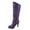 Purple, variant on Women's High Heel Platform Boots, Tan, 6