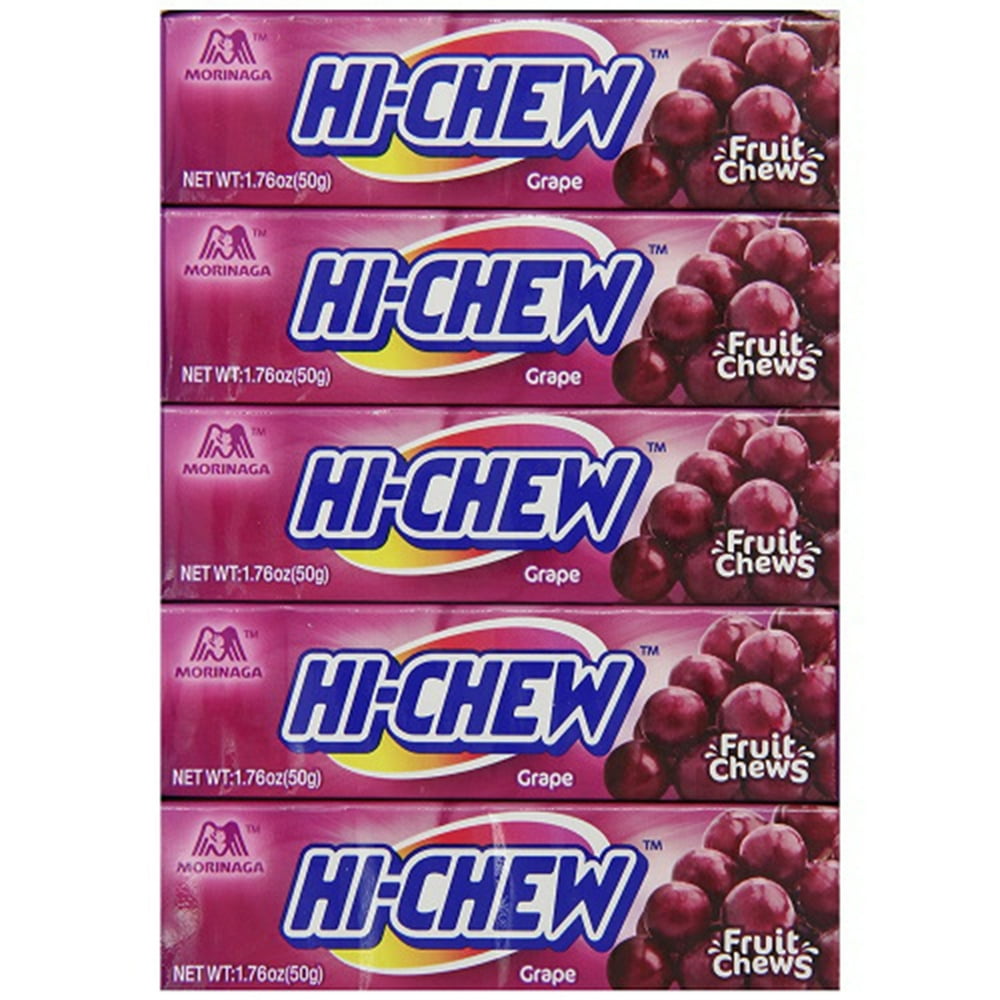 Hi Chew Fruit Chews IndividuallyWrapped Candies 1.76 Oz Bar Grape (1