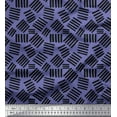 thumbnail image 1 of Soimoi Purple Poly Georgette Fabric Brush Stroke Abstract Printed Fabric 1 Yard 42 Inch Wide, 1 of 3