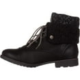 thumbnail image 3 of Womens Rock & Candy Spraypaint Foldover Ankle Boots, Black, 3 of 6