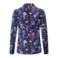 thumbnail image 5 of Xoenoiee Jellyfish Fish Print Womens Golf Shirt Long Sleeve Polo Shirts Quick Dry Tennis Tops V-Neck Blouses with Collar Pickleball Shirts Golf Outfits for Gym Hiking Jogging, M, 5 of 7