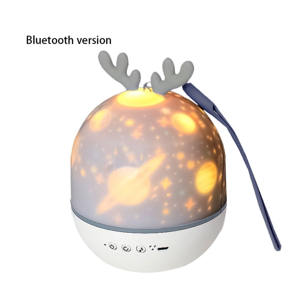 Luz nocturna Wosthever LED rotación musical 360 ° gris