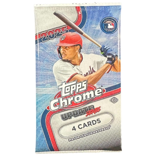 2025 Topps Chrome Baseball Update Hobby Individual Booster Pack