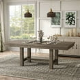 thumbnail image 3 of Furniture of America Atola Rustic Wood Trestle Expandable Dining Table in Gray, 3 of 5