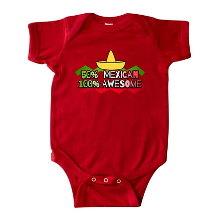 

Inktastic 50% Mexican 100% Awesome Gift Baby Boy or Baby Girl Bodysuit