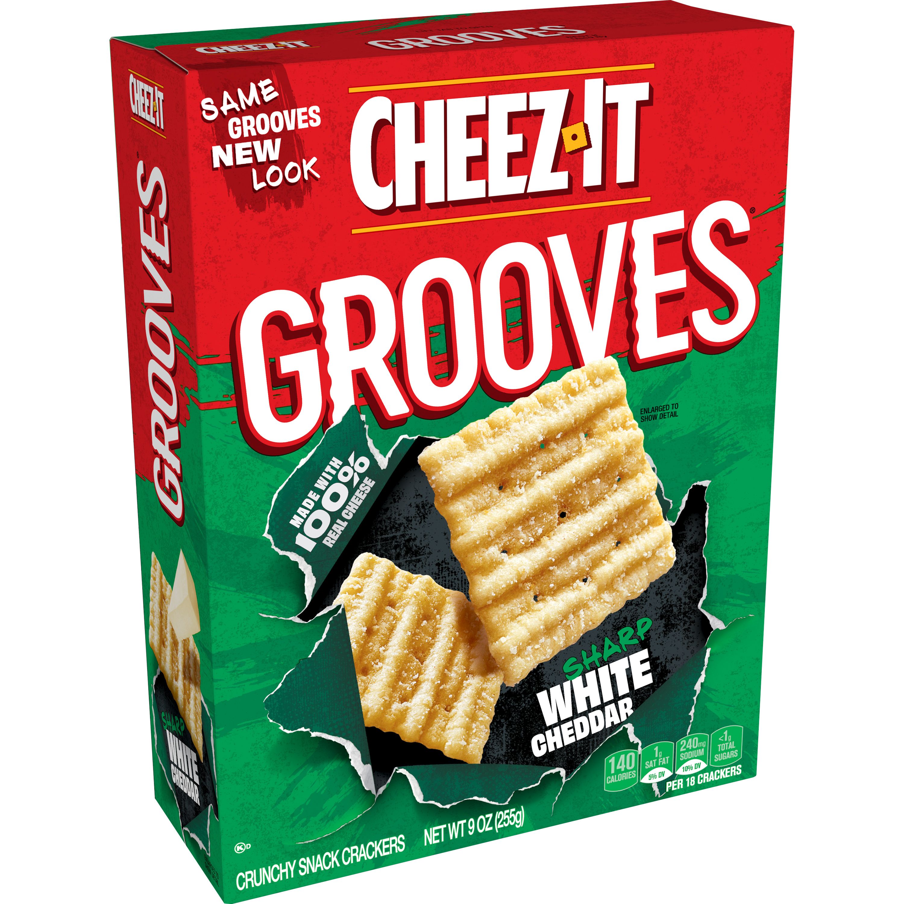 CheezIt, Crunchy Cheese Snack Crackers, Sharp White Cheddar, 9 Oz