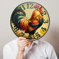 thumbnail image 5 of Retro Rooster Wall Clock 12 Inch Silent Non Ticking Battery Operated Easy to Read for Kitchen Living Room, 5 of 8